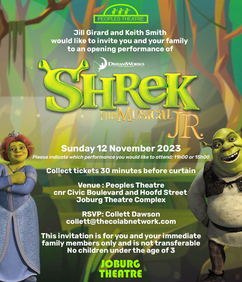 Invitation - Shrek - 12 November 2023