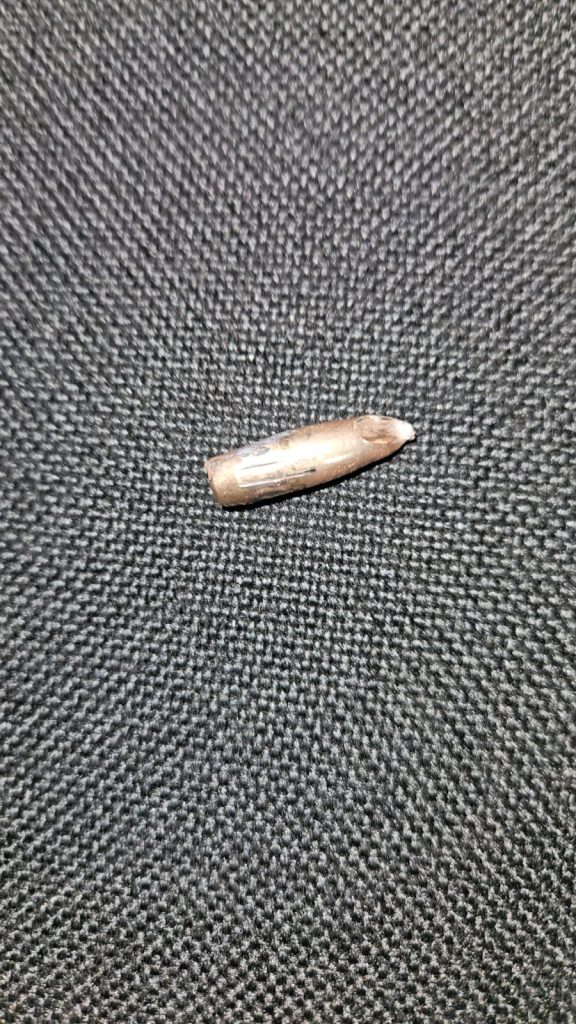 Bullet casing recovered from the shooting