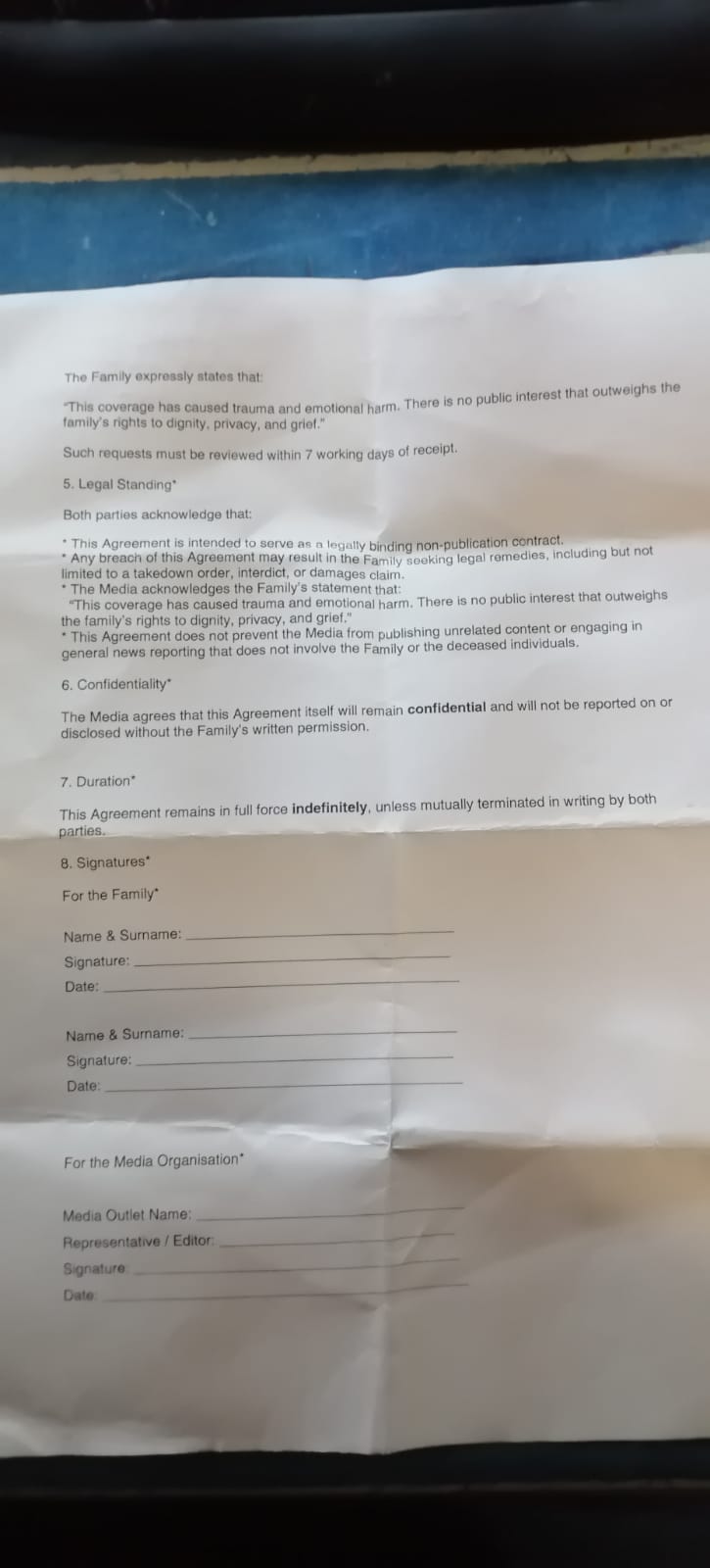 Media Non disclosure 2